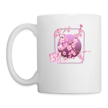 Cherry Blossom Shirt, Pink Sakura Kawaii - Mug - white - Left