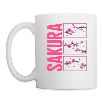Chemise Cherry Blossom, Sakura Kawaii Pop Culture - Mug blanc - blanc - Gauche