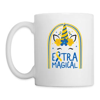 Chemise de la Journée mondiale du syndrome de Down, extra magique - Mug blanc - blanc - Gauche