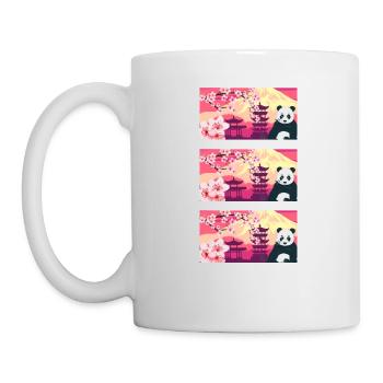 Chemise en fleur de cerisier, Panda Sakura Kawaii femme - Mug blanc - blanc - Gauche