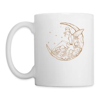 Feenhemd, Fairycore sitzt im Pilz und - Tasse - Weiß - Links