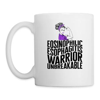 Chemise EOE, guerrier de l’œsophagite éosinophile - Mug blanc - blanc - Gauche