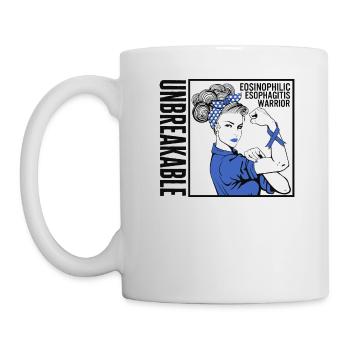 Chemise EOE, guerrier de l’œsophagite éosinophile - Mug blanc - blanc - Gauche