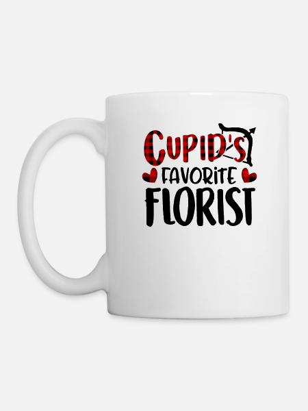 Valentinstag Amors Lieblingsflorist Büffel - Tasse - Weiß