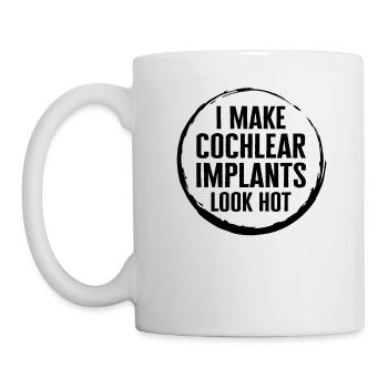 Chemise de sensibilisation à la perte auditive, je fais Cochléaire - Mug blanc - blanc - Gauche