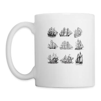 Sailboat Sailing Pirates Gasparilla Captain Boats - Mug - white - Left