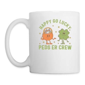 St. Patrick's Day Shirt, Happy Go Lucky Peds ER - Mug - white - Left