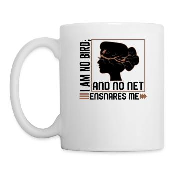 Book Shirt, I Am No Bird And No Net Ensnares Me - Mug - white - Left
