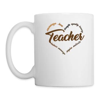 Teacher Black History Month African Black Stength - Mug - white - Left