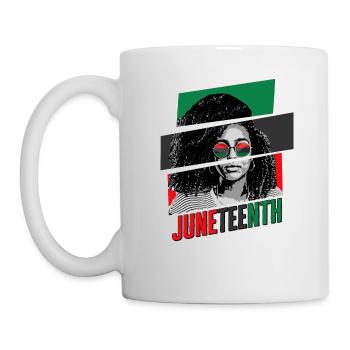 Black Lives Matter Shirt, Juneteenth 3 Tee, Hair - Mug - white - Left