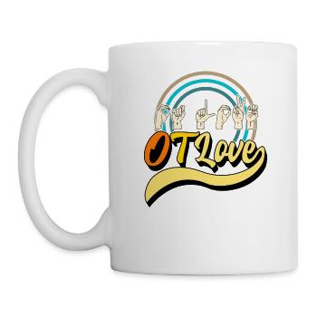 Occupational Therapy Shirt, OT Love 3 Tee, OT - Mug - white - Left