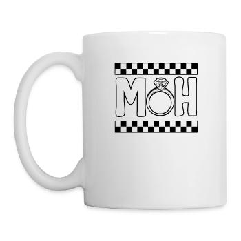 Wedding Shirt, Maid Of Honor MOH Ring Design Tee, - Mug - white - Left