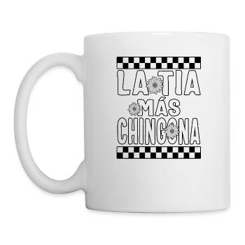 Tante Hemd, La Tia Mas Chigona Sonnenblumen-T-Shirt, - Tasse - Weiß - Links