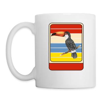 Toucan Shirt, Toucan Vintage Retro Cute Tee, - Mug - white - Left