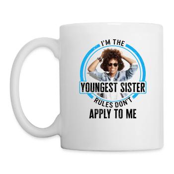 Siblings Shirt, I'm The Youngest Sister Rules - Mug - white - Left