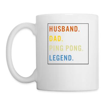 Chemise de ping-pong, mari papa Ping Pong légende Tee - Mug blanc - blanc - Gauche