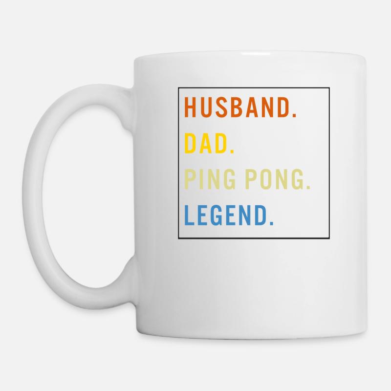 Chemise de ping-pong, mari papa Ping Pong légende Tee - Mug blanc - blanc