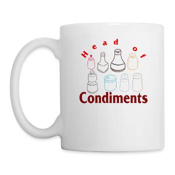 Chemise de condiments, tête de Condiments Tee, cadeau - Mug blanc - blanc - Gauche