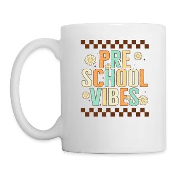 Lehrer-Shirt, Vorschul-Vibes-T-Shirt, Geschenk für - Tasse - Weiß - Links