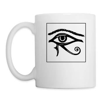 Altes Ägypten Hemd, Das Auge des Horus Ägyptisch - Tasse - Weiß - Links