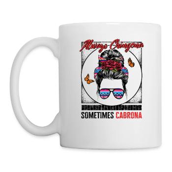 Chemise Latina, toujours Chingona parfois Cabrona - Mug blanc - blanc - Gauche