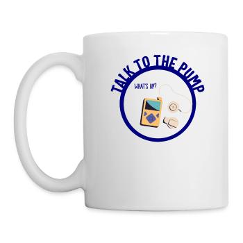 Diabetes Awareness Shirt, Talk To The Pump Tee, - Mug - white - Left