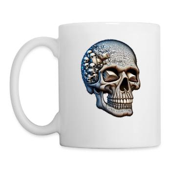 Wordsmith sagesse tête de mort chemise hommage à l’anglais - Mug blanc - blanc - Gauche