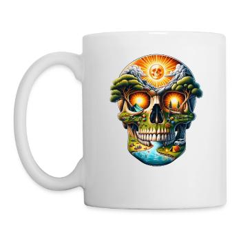 Outdoor Explorer Skull Shirt Activity - Mug - white - Left