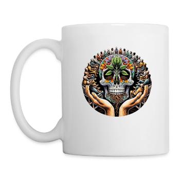 Unité dans la récupération Skull Shirt Sobriété et - Mug blanc - blanc - Gauche
