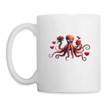 Oktopus Tentakel Geschenke Valentinstag Meer der Liebe - Tasse - Weiß - Links