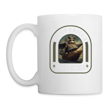 Gasparilla 2024 Capitaine Ray Tampa FL - Mug blanc - blanc - Gauche