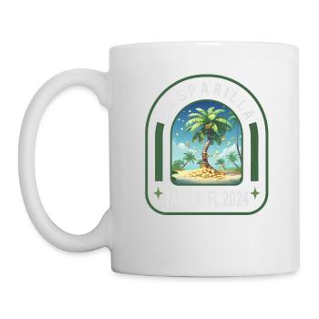 Gasparilla 2024 Coin Palm Tampa FL - Mug blanc - blanc - Gauche