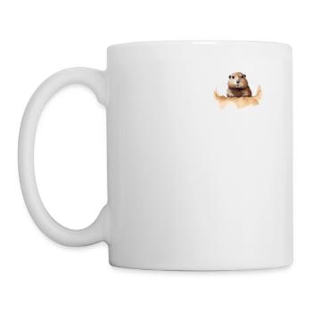 Shadow Seeker Ombre de jour de marmotte humoristique - Mug blanc - blanc - Gauche