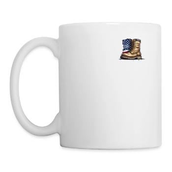 Salute to Service Patriotic Veterans Day Pocket T - Mug - white - Left