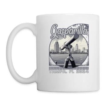 Gasparilla 2024 Longue-vue Skyline Tampa FL - Mug blanc - blanc - Gauche