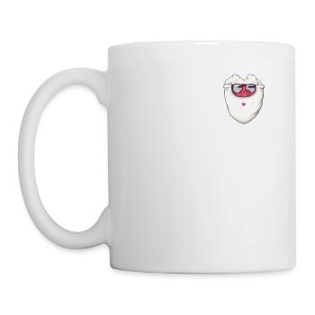 Happy Single Heart Single Awareness Fun Pocket T - Tasse - Weiß - Links