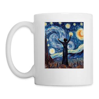 Chemise Nuit Étoilée de la Journée de la Femme Autonomisation - Mug blanc - blanc - Gauche