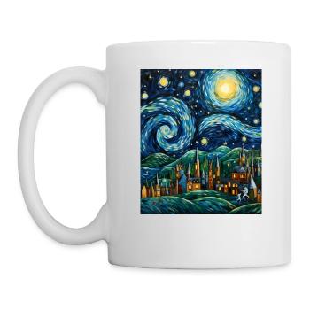 Weihnachts-Sternennacht-Shirt Bethlehem Star Art - Tasse - Weiß - Links