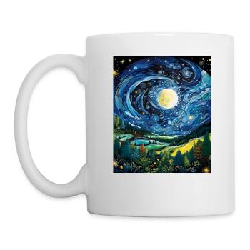 Earth Day Starry Night Shirt Van Gogh Inspired - Mug - white - Left
