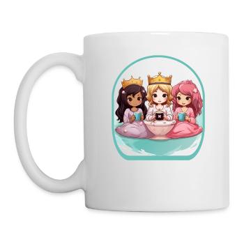 Kawaii Prinzessinnen Anime Niedliche Boba Tee Spiele - Tasse - Weiß - Links