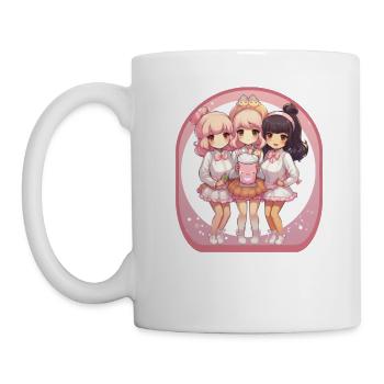 Kawaii Magical Girls Anime Boba Tea Gaming - Mug - white - Left