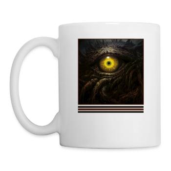 Yellow Eye & Dark Tentacles Vintage Gothic - Mug - white - Left