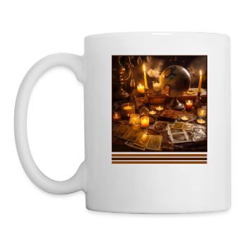 Tarot Reading by Candlelight Vintage Gothic T - Mug - white - Left
