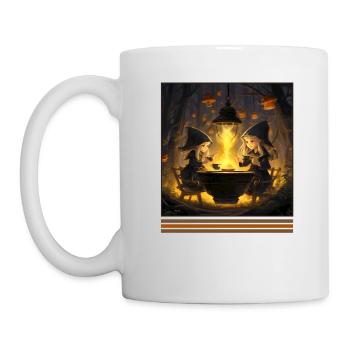 Witches' Tea Party Vintage Gothic Halloween T - Mug - white - Left