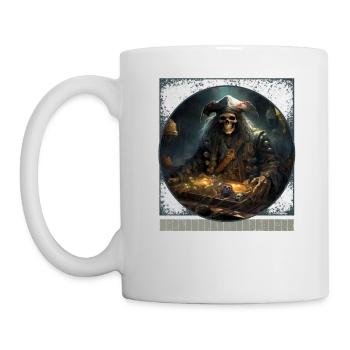 Cursed Pirate Skeleton Halloween T Shirt - Mug - white - Left