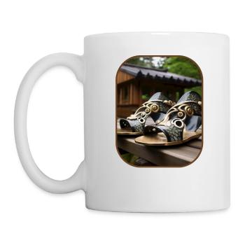 Geta Sandal Snails Slow Exploration T Shirt - Mug - white - Left