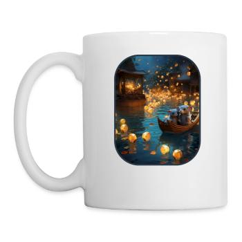 Lanterne Festival souris Miniature Wonder T Shirt - Mug blanc - blanc - Gauche