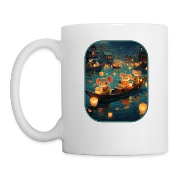Lanterne Festival souris Miniature Wonder T Shirt 1 - Mug blanc - blanc - Gauche