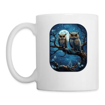 Ninja Owls Midnight Warriors T-Shirt - Tasse - Weiß - Links