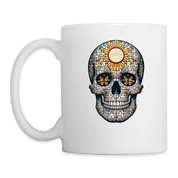 Unity Puzzle Skull T Shirt ALS Support and - Mug - white - Left